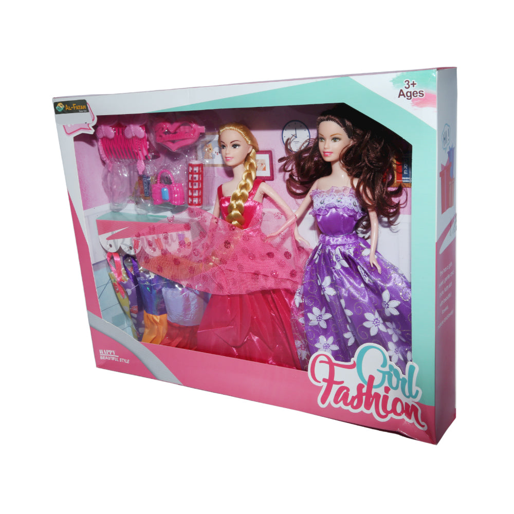 Th-42B Girl Fashion Twin Doll Set H.D