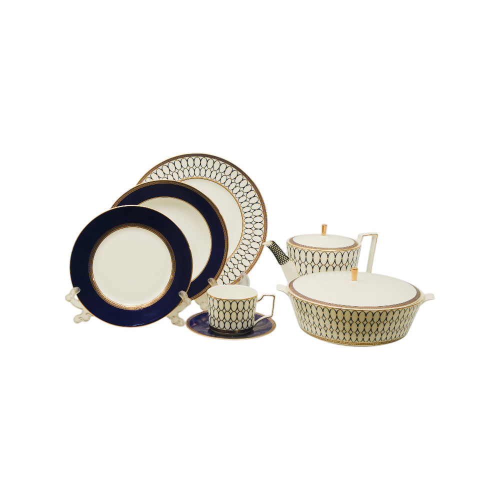 DINNER SET 84PC WEDGWOOD RENAISSANCE GOLD