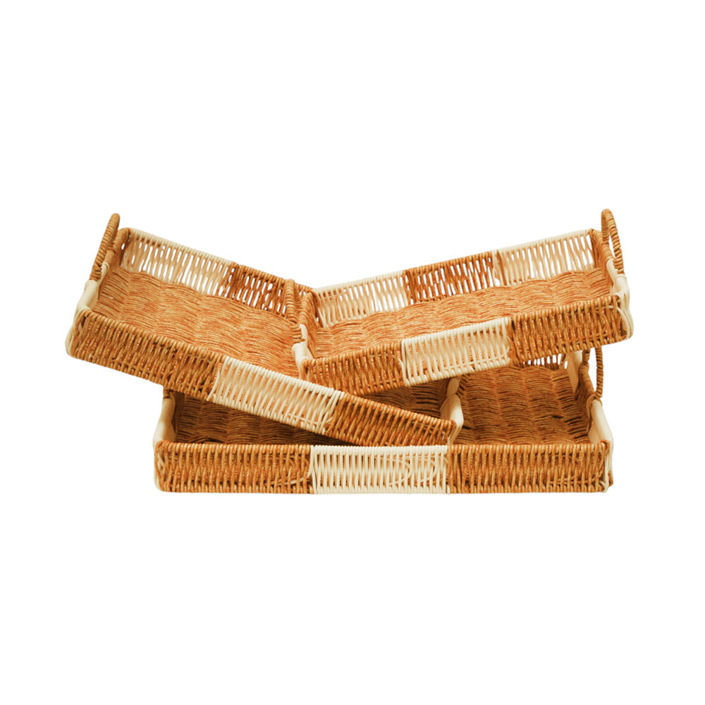 TRAY SET 3PC CANE RECTANGLE IR 1365-10