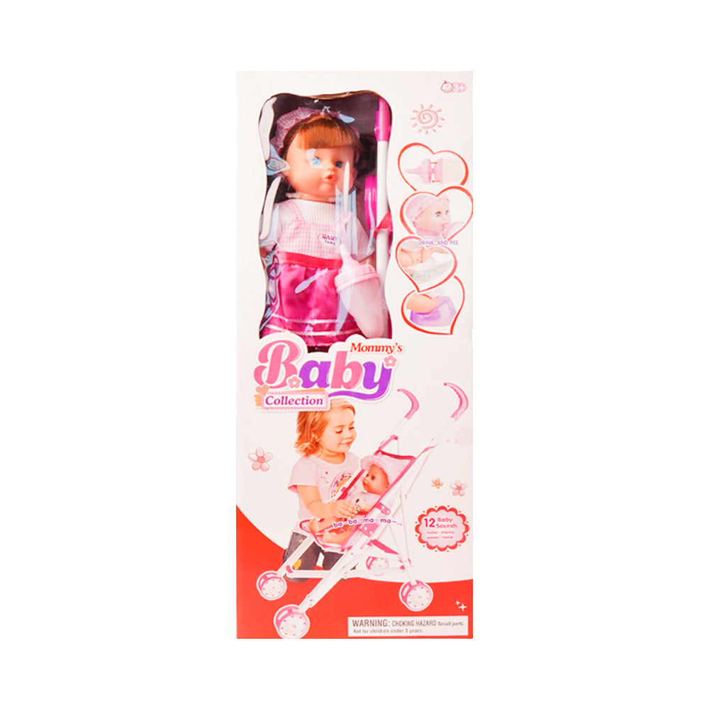 NEW108C BABY DOLL WITH STROLLER A.I
