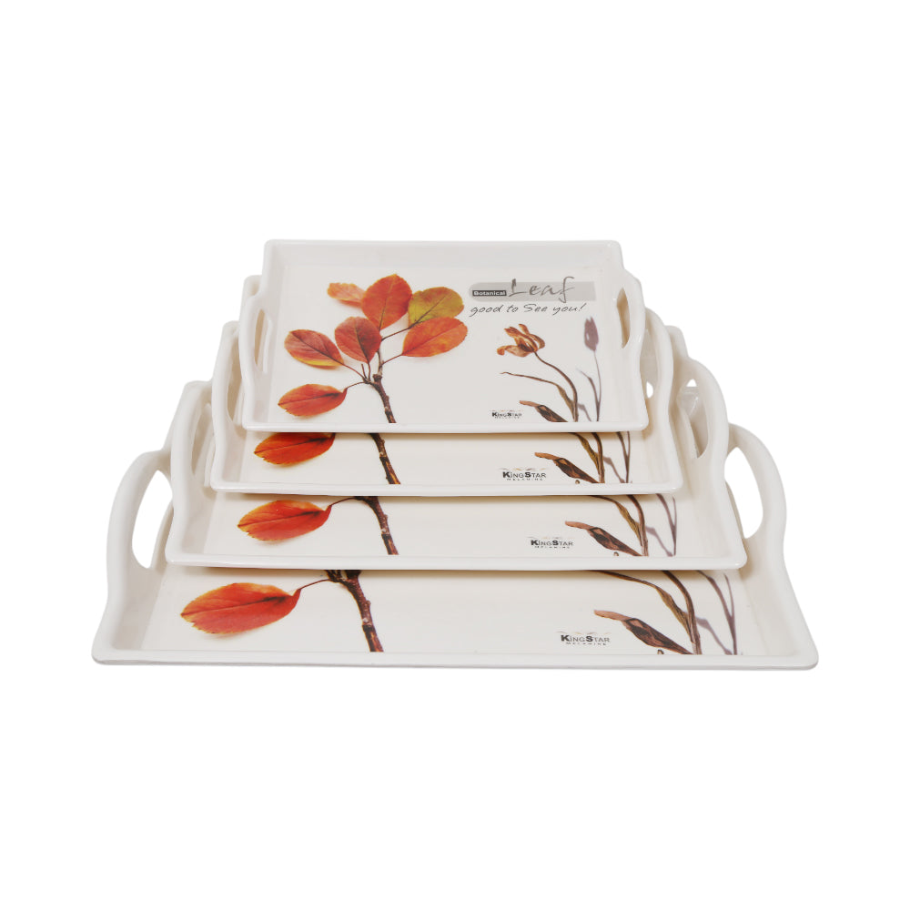 TRAY SET 4PC MELAMINE BONE