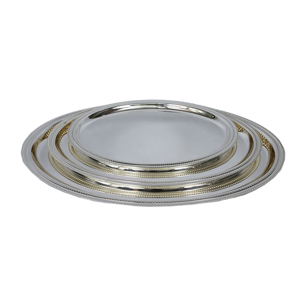 TRAY SET 3PC STEEL OVAL NAJIB NB5704