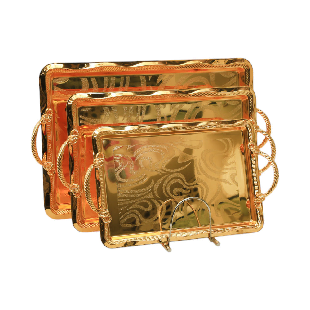 TRAY SET 3PC OPALINA OP-T1700-3G