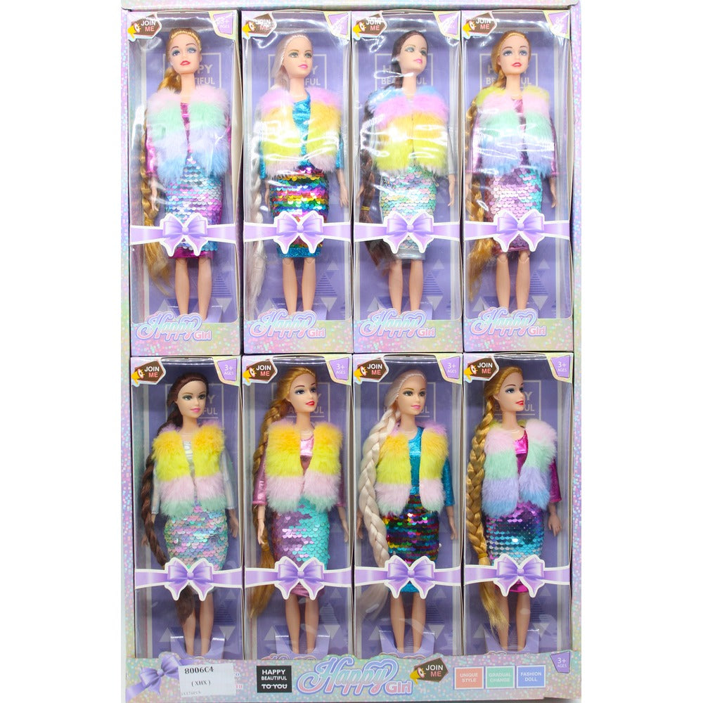 8006C4 HAPPY GIRL DOLL 11INCH