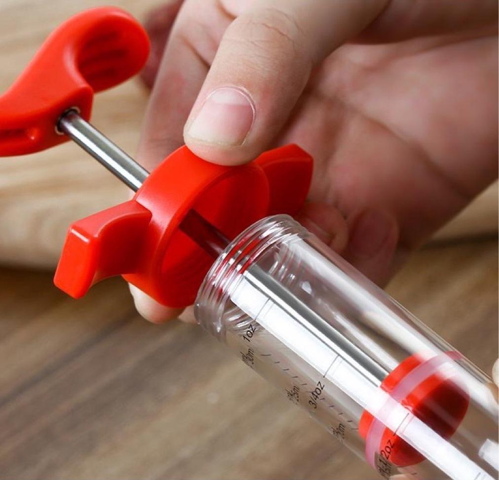 BBQ Meat Injector Syringe: Marinade Injector for Turkey, Chicken & Beef