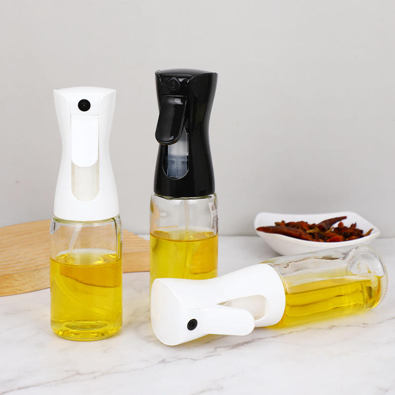 Oil Spray Bottle – Refillable Glass Oil Sprayer with Fine Mist for Cooking, Air Fryer & Salad