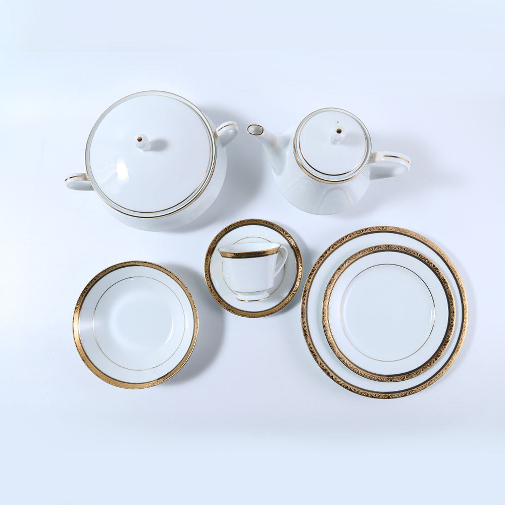 DINNER SET 98 PC NORITAKE REGENT GOLD 4332 A+B