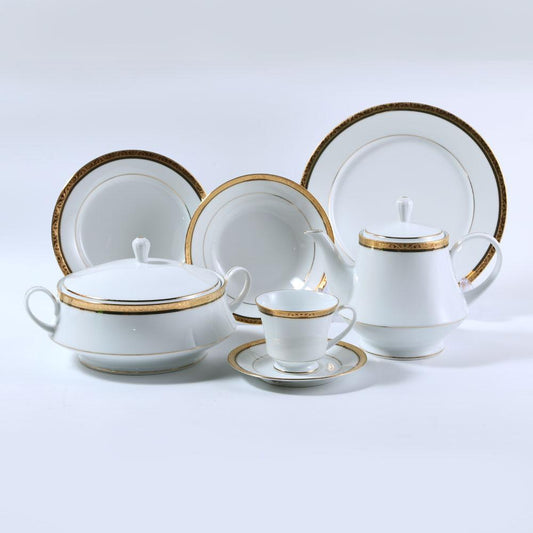 DINNER SET 98 PC NORITAKE REGENT GOLD 4332 A+B