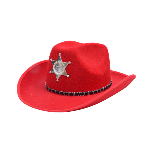 008R H-W COW BOY CAP RED BASIC