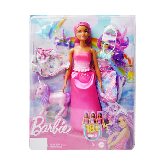 HLC28 BARBIE DRESS UP DOLL WITH FANTASY PETS