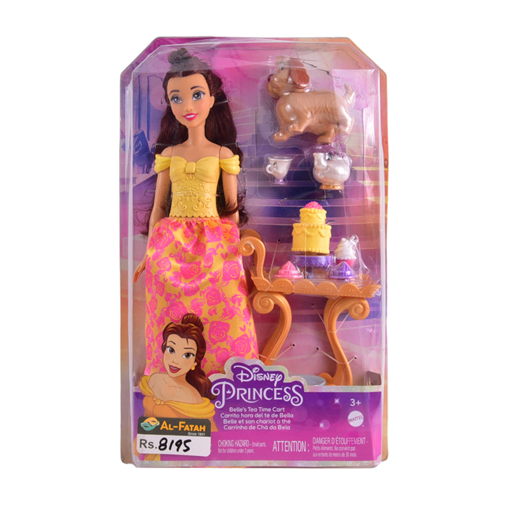 HLW19 DISNEY PRINCESS BELLE DOLL WITH TEA CART A.I