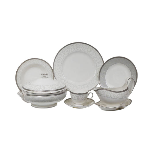 DINNER SET WEDGWOOD 95PC CELESTIAL PLATINUM
