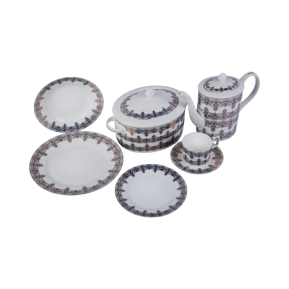 DINNER SET BONE CHINA 85PC LL175