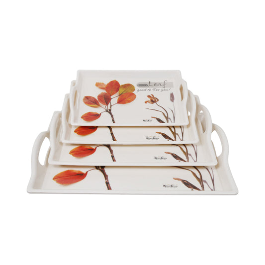 TRAY SET 4PC MELAMINE BONE