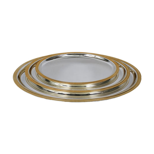 TRAY SET 3PC STEEL OVAL NAJIB NB5705