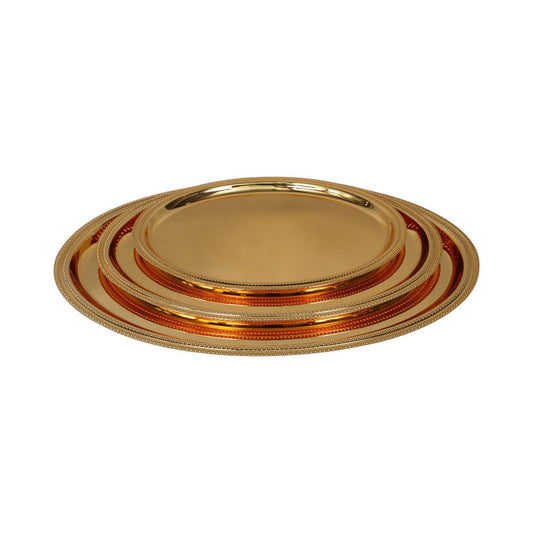 TRAY SET 3PC STEEL OVAL NAJIB NB5706
