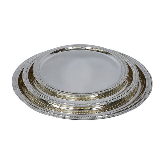 TRAY SET 3PC STEEL ROUND NAJIB NB5707