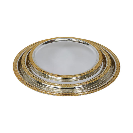 TRAY SET 3PC STEEL ROUND NAJIB NB5708