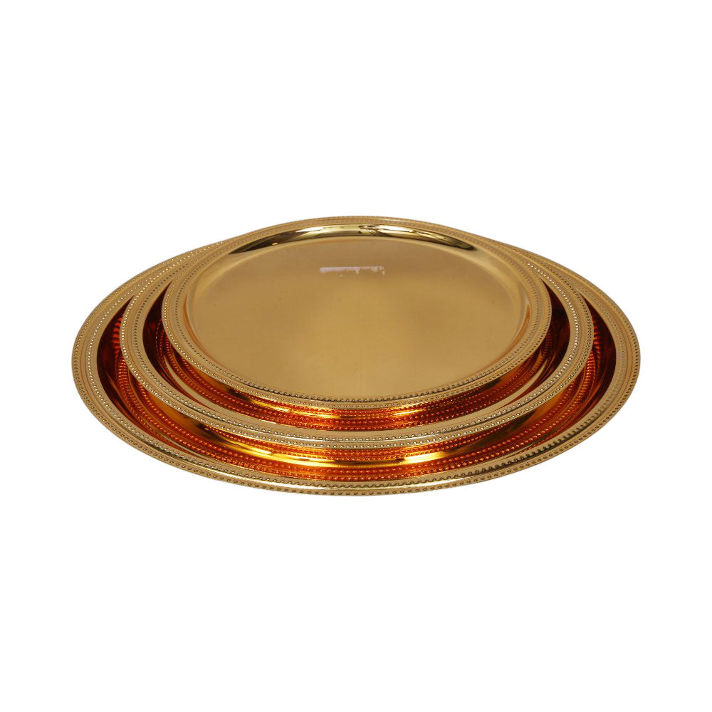 TRAY SET 3PC STEEL ROUND NAJIB NB5709