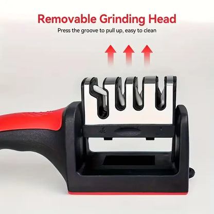 4 Stage Knife Sharpener Tungsten Steel Ceramic Sharpening Tool