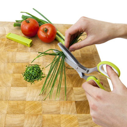 5-Layer Stainless Steel Herb & Vegetable Scissors