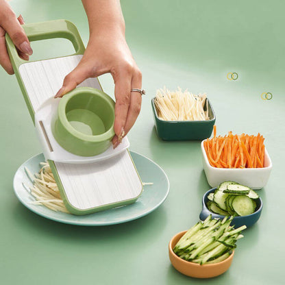 5 in 1 Manual Vegetable Cutter – Multi-Function Kitchen Slicer & Grater