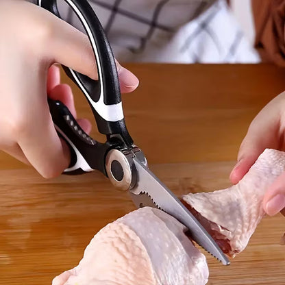 5-in-1 Multi Functional Kitchen Scissors, Stainless Steel Heavy Duty