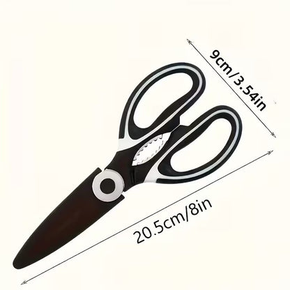 5-in-1 Multi Functional Kitchen Scissors, Stainless Steel Heavy Duty
