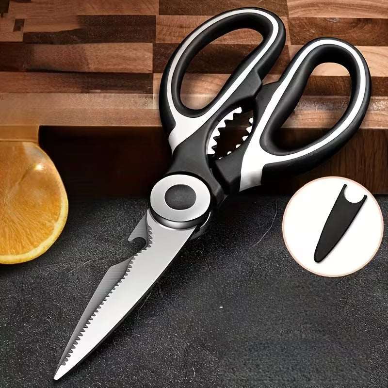 5-in-1 Multi Functional Kitchen Scissors, Stainless Steel Heavy Duty