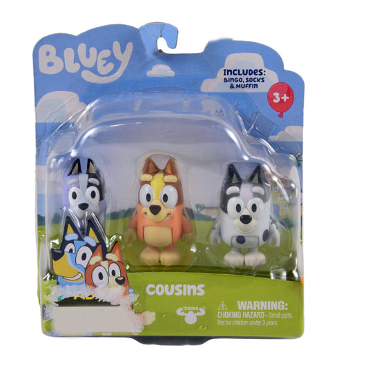 13040 BLUEY COUSINS 3PC FIGURE SET D