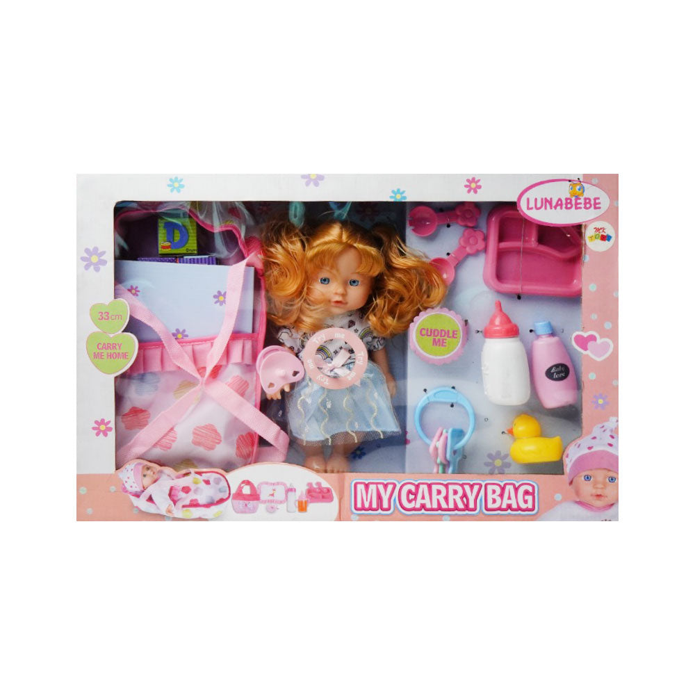 HX396-4 CARRY ME HOME DOLL W ACC 33CM D