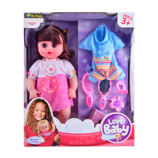 F002-1C LOVE BABY DOLL W ACC 14INCH D