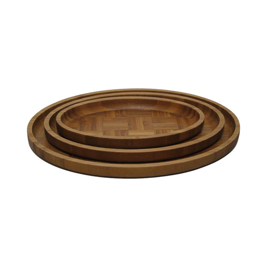 TRAY SET 3PC BAMBOO IR 2436-17