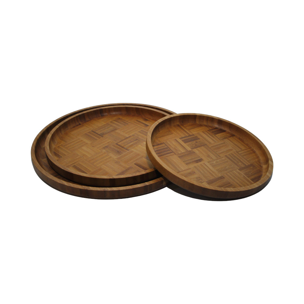 TRAY SET 3PC BAMBOO IR 2436-12