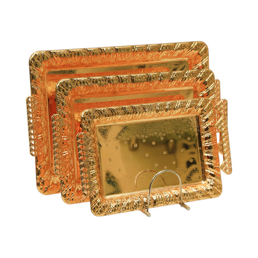 TRAY SET 3PC OPALINA OP-T1718-3G