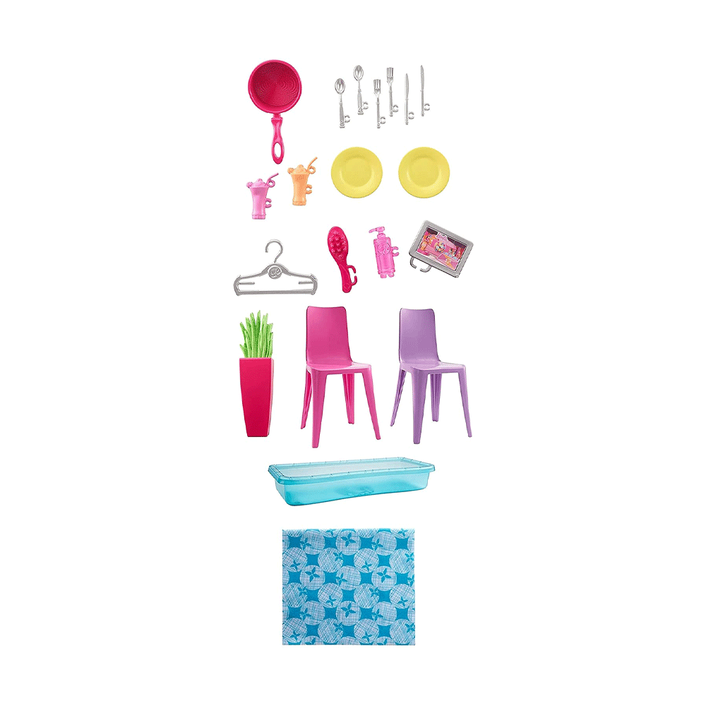 Fxg55 Barbie Doll With House Furniture