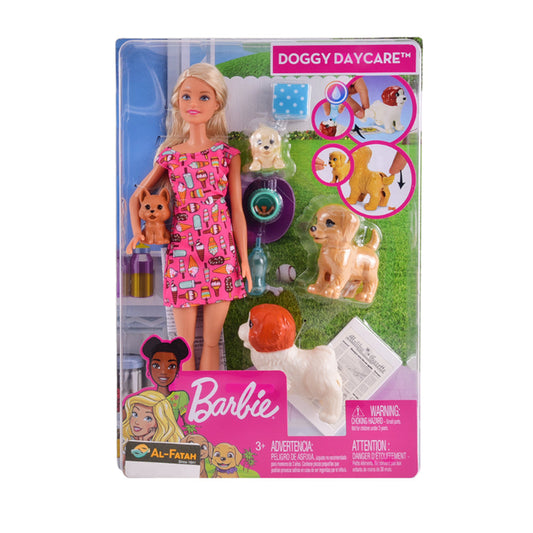 FXH08 BARBIE DOLL WITH DOGGY DAYCARE