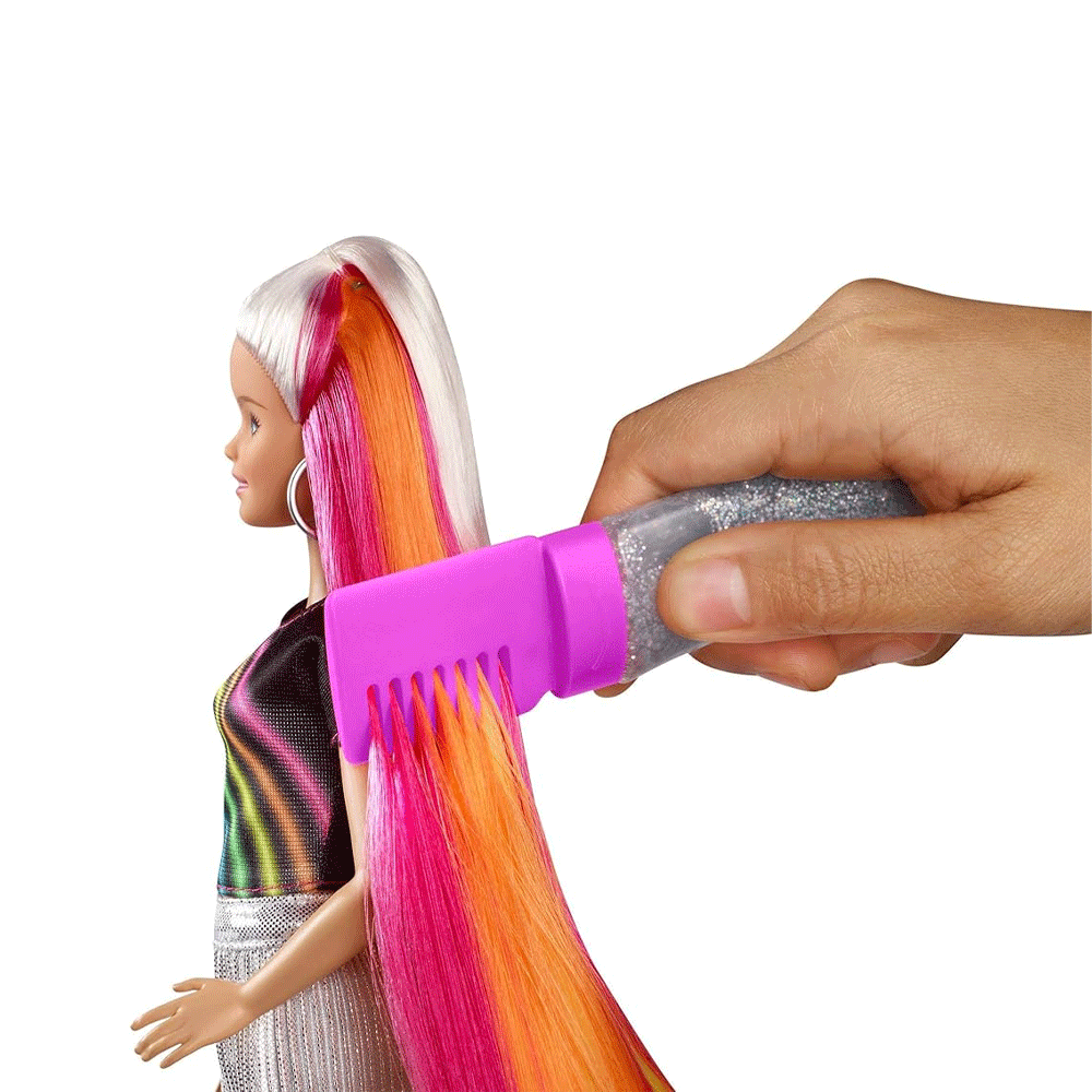 Fxn96 Barbie Doll Rainbow Hair