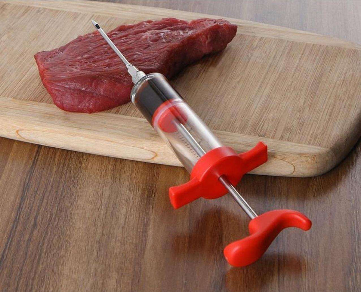 BBQ Meat Injector Syringe: Marinade Injector for Turkey, Chicken & Beef