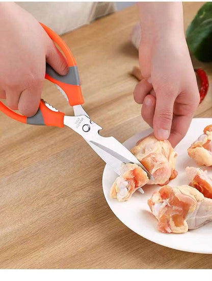 Heavy Duty Stainless Steel Kitchen Scissors, Bottle Opener & Nut Cracker