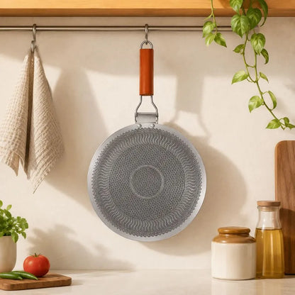 Laser Coated Non-Stick Tawa with Foldable Handle