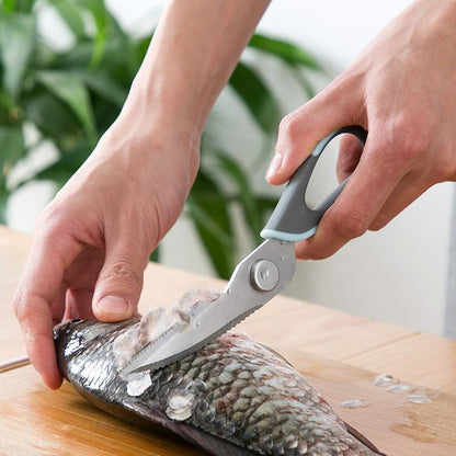 Magnetic Kitchen Bone Scissors with Stand – Heavy-Duty Multipurpose Food Shears