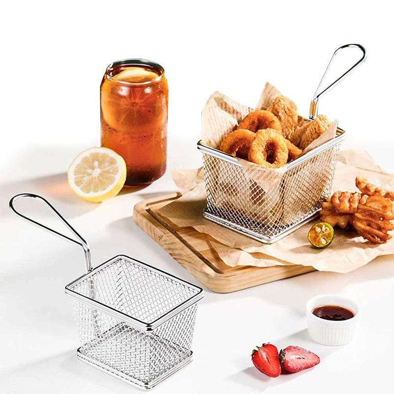 Mini Stainless Steel Fry Basket - Restaurant-Style Snack Serving Basket