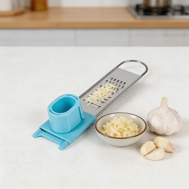 Manual Garlic Grater with Finger-Protection Holder