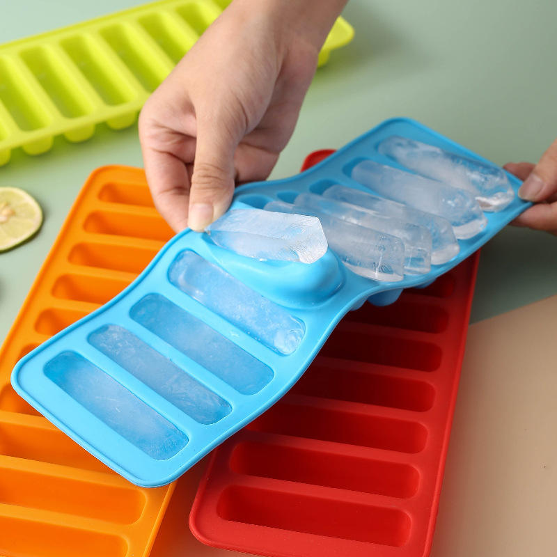 Silicone Ice Cube Tray, 10 Grid Ice Stick Mold for Bottles
