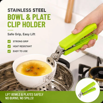 Stainless Steel Bowl & Plate Clip Holder