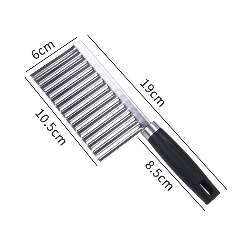 Stainless Steel Crinkle Cutter, Wave Blade Potato & Vegetable Slicer