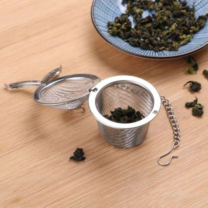 Stainless Steel Loose Leaf Tea Infuser – Reusable Locking Mesh Tea Strainer for Hot & Iced Tea